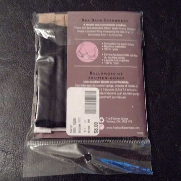 Bra Back Extender - 3 Pack - White 🤍 Black 🖤 Tan/Cream 🤎 - Picture 2 of 3